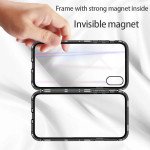Wholesale Apple iPhone XS / X Fully Protective Magnetic Absorption Technology Transparent Clear Case (Silver)
